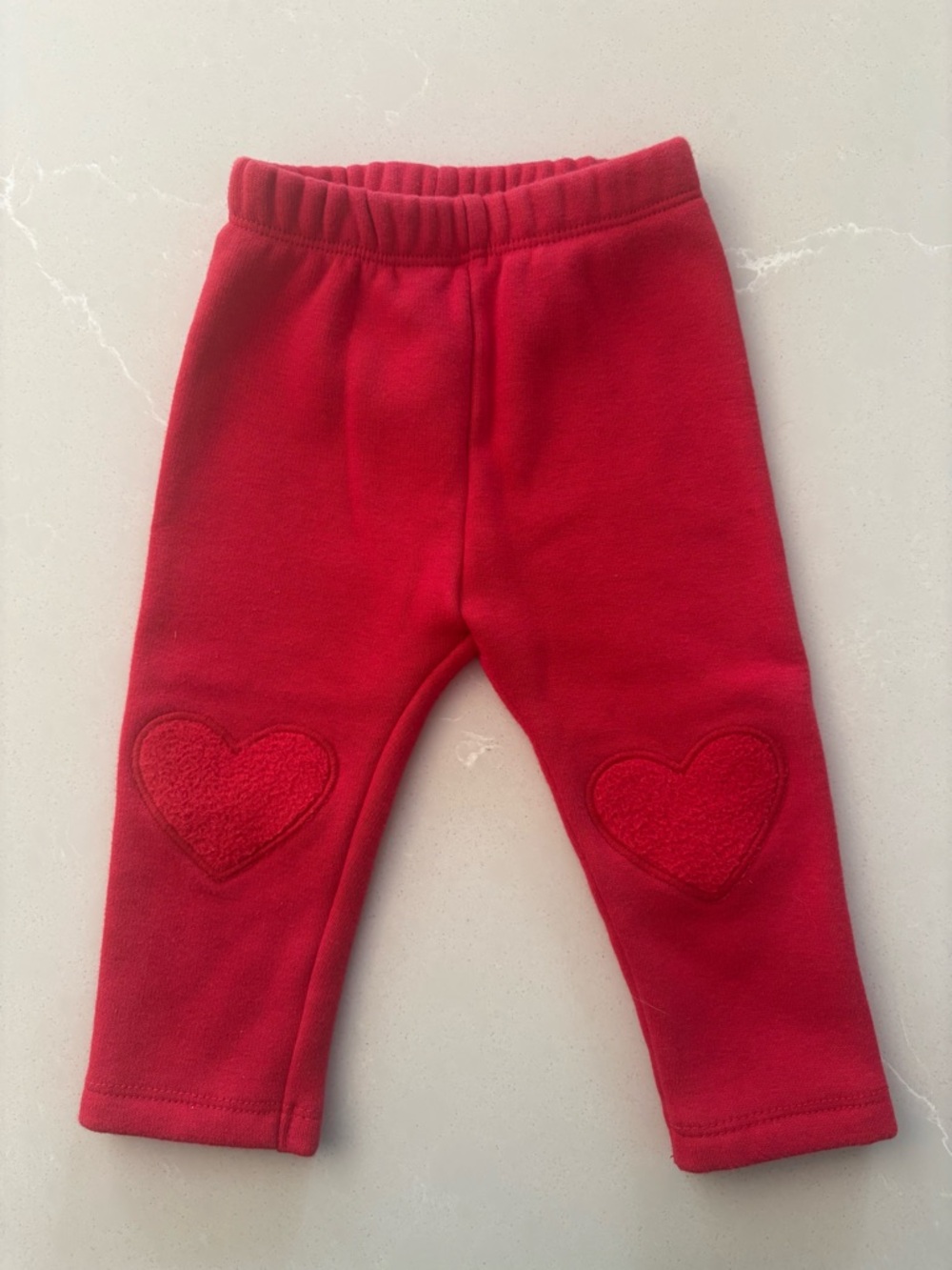 Cozy-Lined Heart-Patch Leggings for Baby